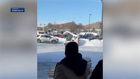 Watch: Man rams skid loader into Lincoln Police cruiser